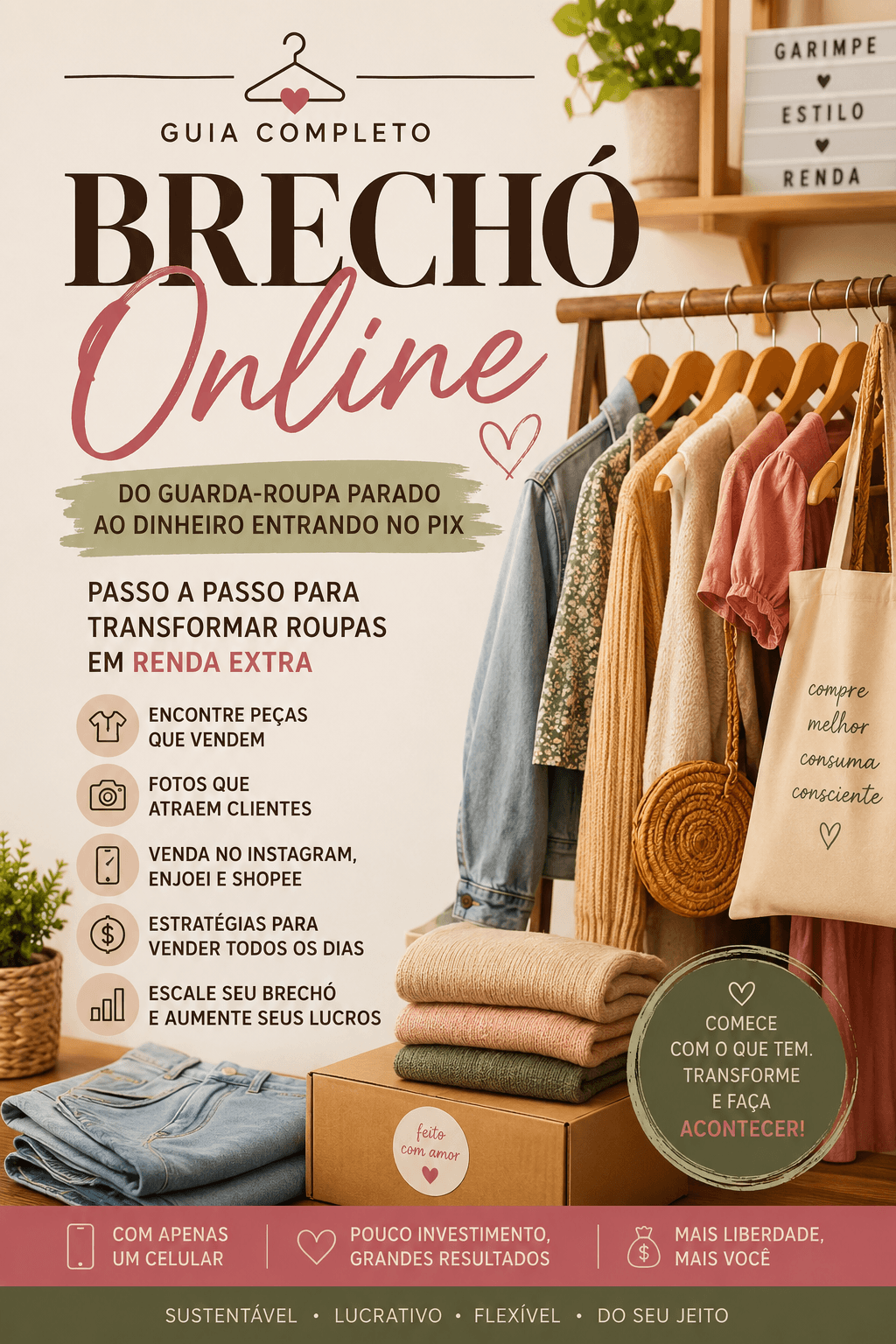 Capa do guia Brechó Online para renda extra